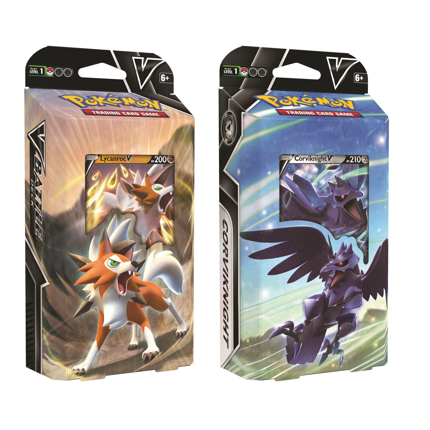 Pokemon V Battle Deck [x8] Lycanroc VS Corviknight Display